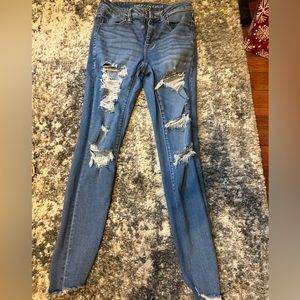 American eagle skinny ripped jeans